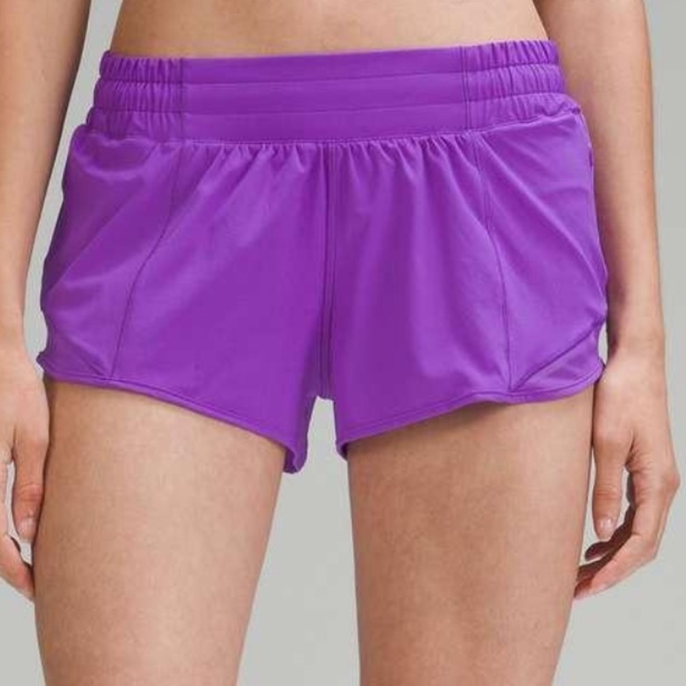 Lululemon Hotty Hot 2.5 Low Rise Shorts Purple